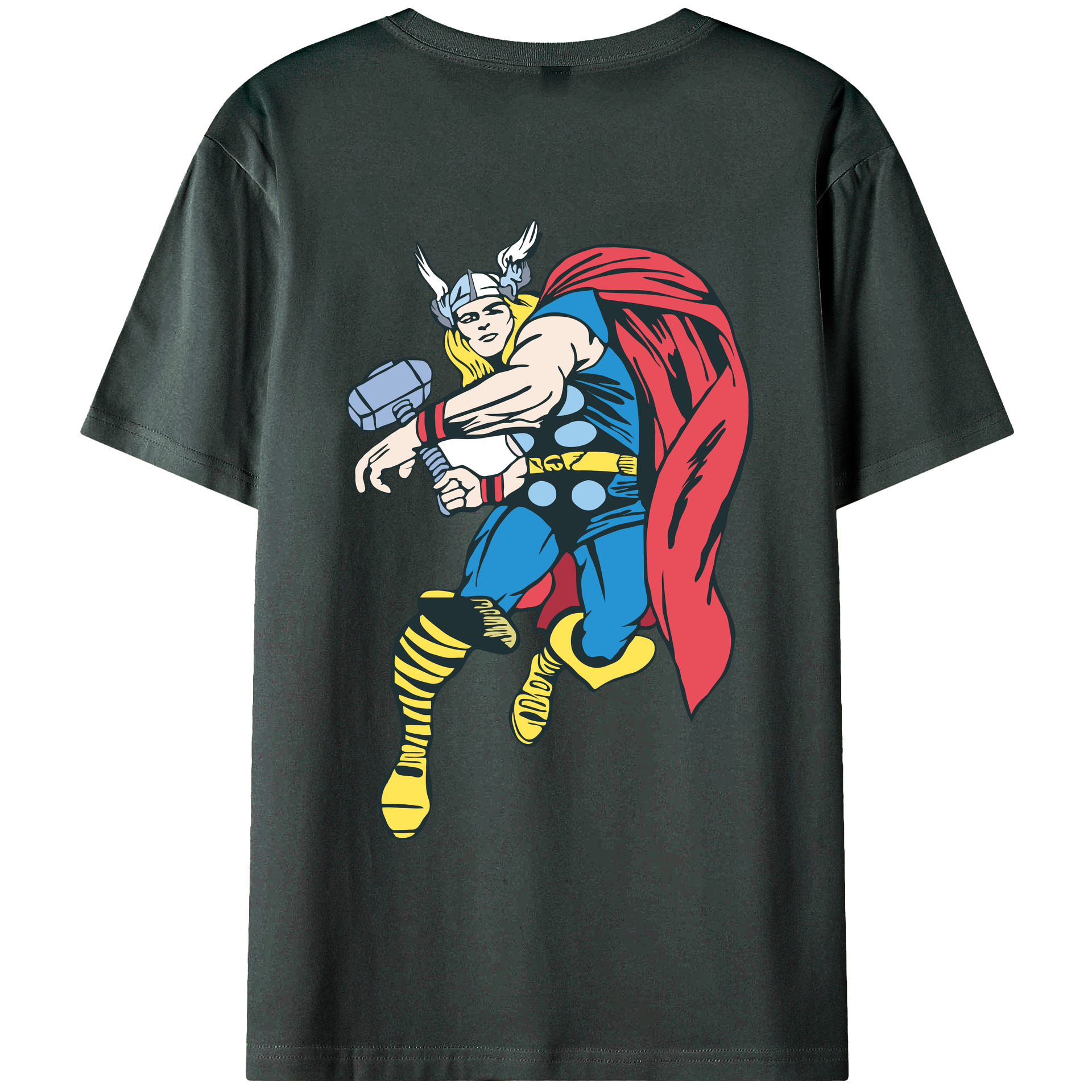 （画像用） アベンジャーズ The Avengers 綿100％ メンズ半袖Tシャツ（バックプリント） 通気性
